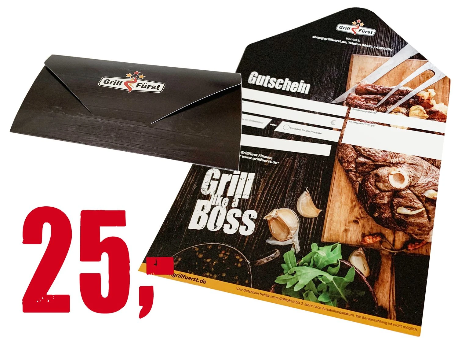 Grillfürst Geschenk Gutschein 25€ 1 Grillfürst Geschenk Gutschein 25€