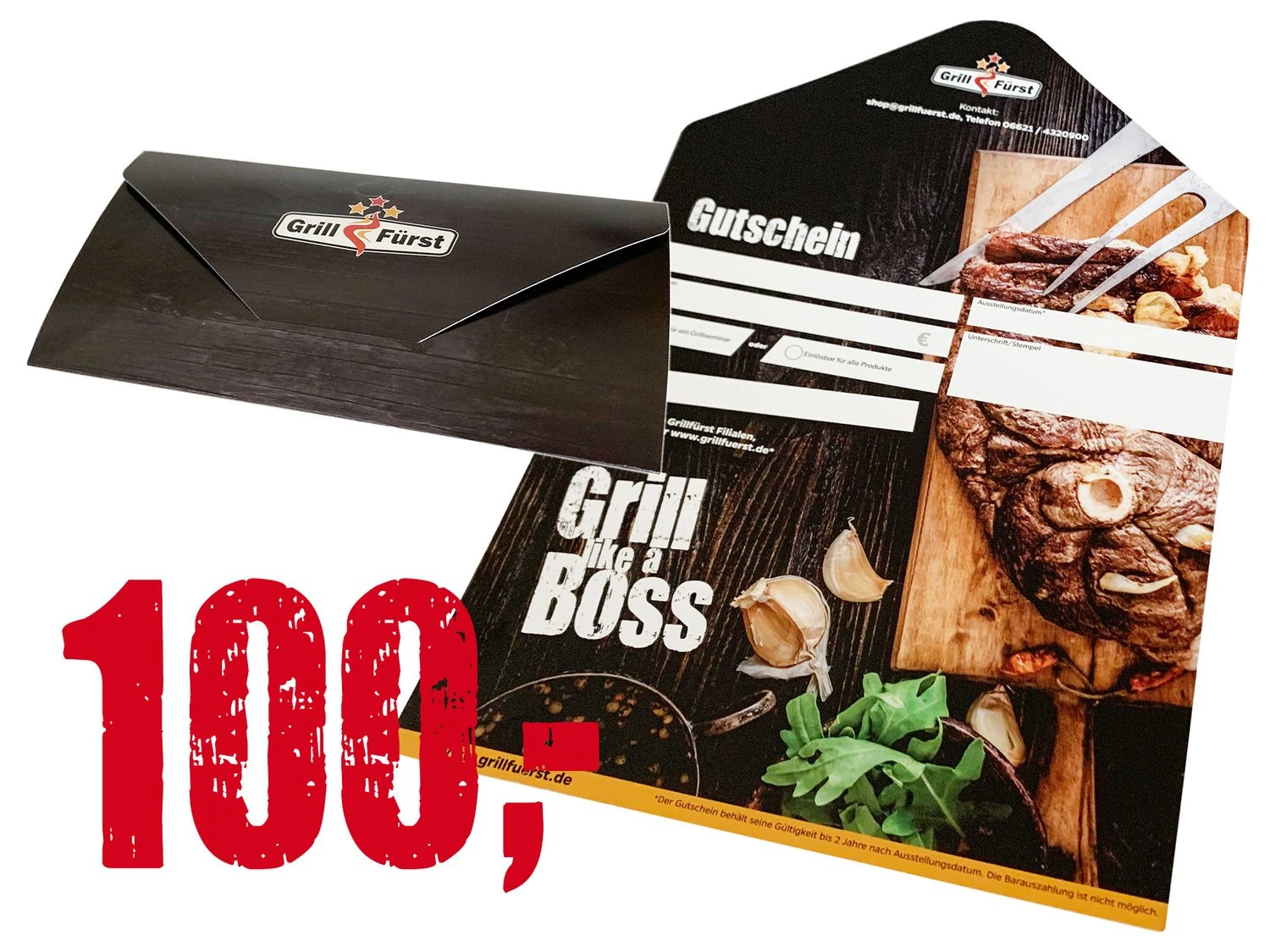 Grillfürst Geschenk Gutschein 100€ 1 Grillfürst Geschenk Gutschein 100€