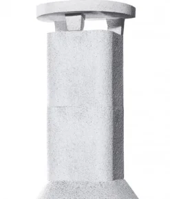 Buschbeck Gartenkamin Kreta II Weiß Mit Edelstahlblende -BBQ Zubehoer Verkaufsgeschäft 1804 Buschbeck Gartenkamin Kreta II Abzug