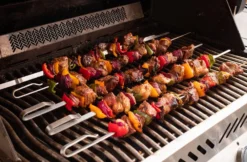 Grillfürst Edelstahl Schaschlikset Für Drehspieße - Mit 6 Spießen, 60 Cm -BBQ Zubehoer Verkaufsgeschäft 20 072 Edelstahl Schaschlik Spiesse 60 cm