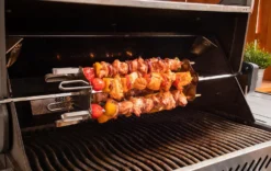 Grillfürst Edelstahl Schaschlikset Für Drehspieße - Mit 6 Spießen, 45 Cm -BBQ Zubehoer Verkaufsgeschäft 20 106 Schaschlikspiess Halter 45 cm