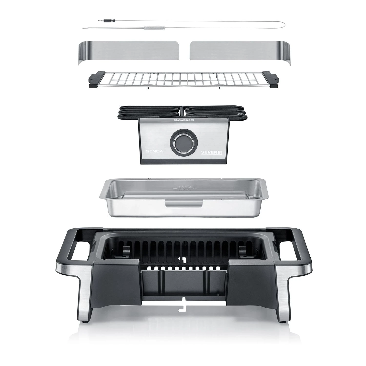 Severin Elektrogrill SENOA Digital Boost S - Boost Zone 500°C - Mit Untergestell - 3.000 W 8 Severin Elektrogrill SENOA Digital Boost S - Boost Zone 500°C - Mit Untergestell - 3.000 W – Bild 8