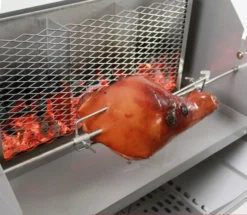 Thüros Holzkohlegrill T3-F / Edelstahl Säulengrill 42x42 Cm Fahrbar Inkl. Windansteckblech Und Kohleschacht -BBQ Zubehoer Verkaufsgeschäft 22391 Thueros Kohleschacht fuer Seitenhitze