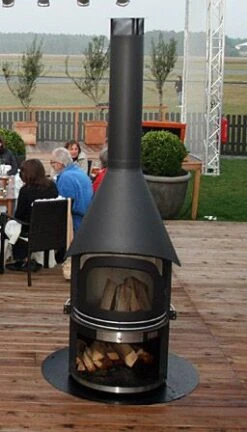 Girse Grillkamin Edelstahl Duo Exclusiv Typ 3 / Schwarz