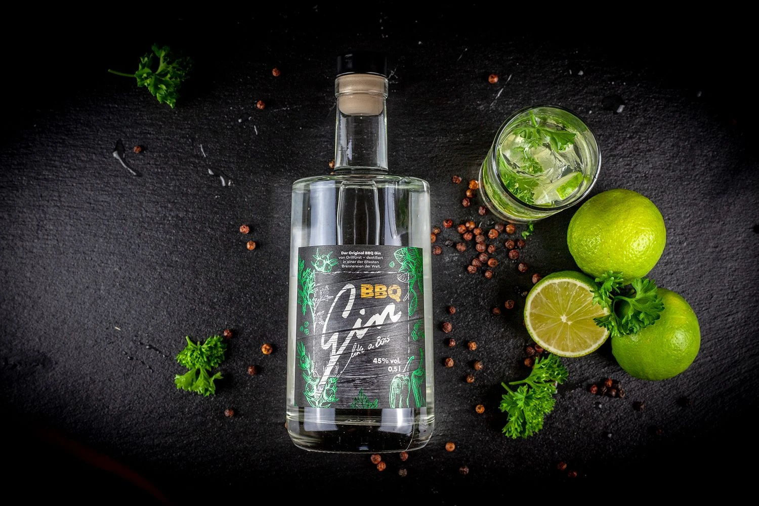 Grillfürst BBQ Gin - Gin Like A Boss, 45 % Vol. 0,5l 3 Grillfürst BBQ Gin - Gin Like A Boss, 45 % Vol. 0,5l – Bild 3