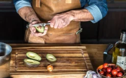 Big Green Egg Messerset -BBQ Zubehoer Verkaufsgeschäft Big Green Egg Gemuesemesser Avocado