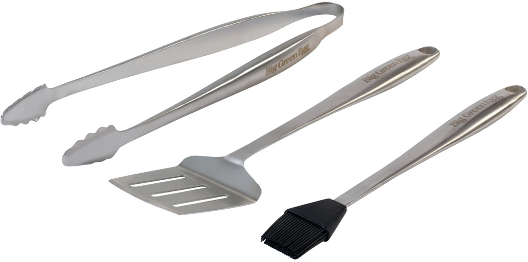 Big Green Egg Premium-Grillbesteck 3er-Set Aus Edelstahl 1 Big Green Egg Premium-Grillbesteck 3er-Set Aus Edelstahl