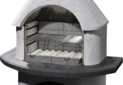 Buschbeck Gartenkamin Valenzia Weiß-anthrazit