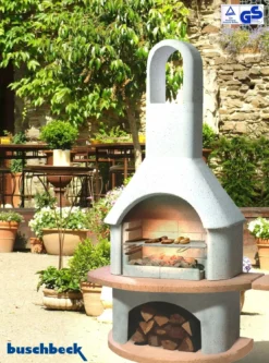 Buschbeck Gartenkamin Carmen Grau-terra -BBQ Zubehoer Verkaufsgeschäft Buschbeck Gartenkamin Carmen
