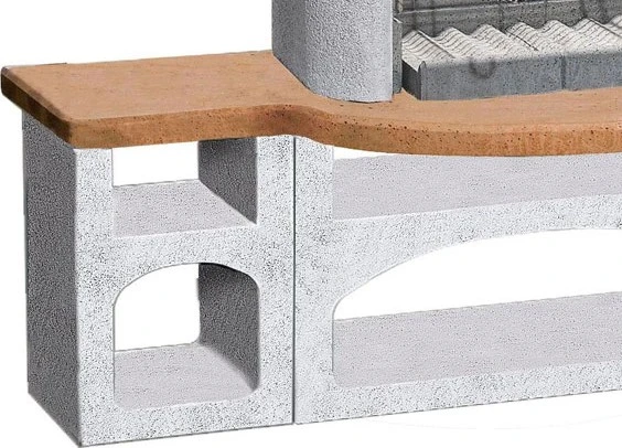 Buschbeck Gartenkamin Bozen Mit Tisch Weiß-terra 2 Buschbeck Gartenkamin Bozen Mit Tisch Weiß-terra – Bild 2