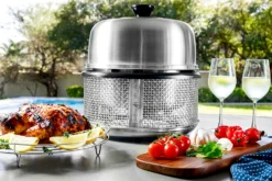 Cobb Grill Premier AIR Deluxe Holzkohlegrill - Inkl. 12x Cobble Stones 6er -BBQ Zubehoer Verkaufsgeschäft Cobb Premier Air Deluxe Tischgrill Lifestyle 1