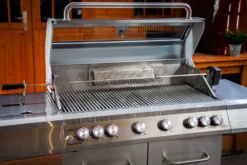 Grillfürst Universal Drehspieß / Rotisserie Set Aus Verchromtem Stahl Mit Motor Für 6-Brenner Geräte -BBQ Zubehoer Verkaufsgeschäft Drehspiess Verlaengerung G620 G621