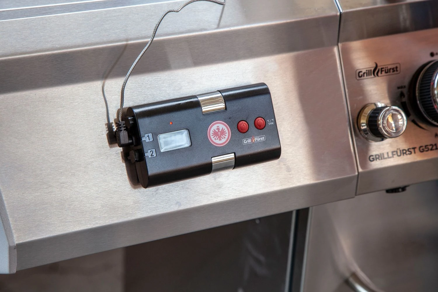 Grillfürst Funk-Thermometer / Grillthermometer / Grillgut Thermometer - Eintracht Frankfurt Edition 6 Grillfürst Funk-Thermometer / Grillthermometer / Grillgut Thermometer - Eintracht Frankfurt Edition – Bild 6