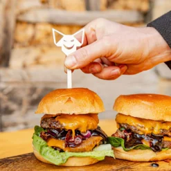 Fennek Burgerspieße 6er Set -BBQ Zubehoer Verkaufsgeschäft Fennek Burgerspiesse Set Logo Burger