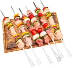 Fennek Grillspieße Lang 6er Set -BBQ Zubehoer Verkaufsgeschäft Fennek Grillspiesse lang belegt