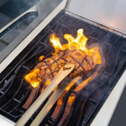 Fennek Grillzange Groß Edelstahl -BBQ Zubehoer Verkaufsgeschäft Fennek Grillzange gross Branding Steak