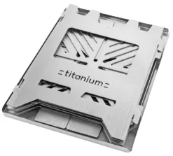 Fennek Hobo Kocher Premium Zum Klappen / Titan Mit Tasche Und Aschewanne -BBQ Zubehoer Verkaufsgeschäft Fennek Hobo Kocher Premium Titan zusammengeklappt