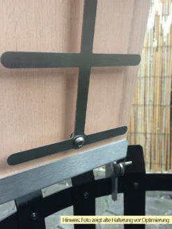 Grillfürst Flammlachsbrett Buche 19 X 50 Cm Schraub-Variante - Mit Optimierter Halterung -BBQ Zubehoer Verkaufsgeschäft Flammlachsbrett Schrauben Halterung