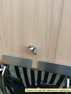 Grillfürst Flammlachsbrett Buche 19 X 50 Cm Schraub-Variante - Mit Optimierter Halterung -BBQ Zubehoer Verkaufsgeschäft Flammlachsbrett Schrauben Halterung hinten