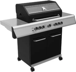 Grillfürst G520G Grill Control Edition 5-Brenner Gasgrill Mit Grill Control, Hochtemperaturbrenner, Heckbrenner Und Gusseisen Rosten -BBQ Zubehoer Verkaufsgeschäft G520G Gasgrill