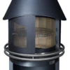 Girse Grillkamin Edelstahl Vesuv Typ 3 M/17 Inkl. Umlauftür / Schwarz
