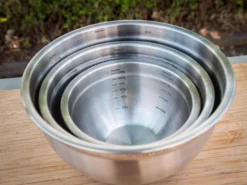 Grillfürst BBQ 3er Edelstahlschüssel Set Mit Glasdeckel -BBQ Zubehoer Verkaufsgeschäft Grillfuerst BBQ Edelstahlschuessel Set ineinander stapelbar