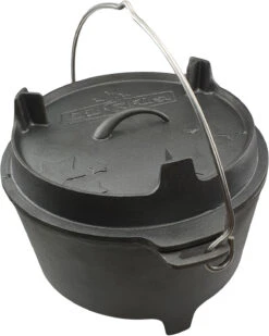 Grillfürst Dutch Oven Set BBQ Edition DO9 - X-DEAL Inkl. Tragetasche / Aufbewahrungstasche, Gusseisen Pflege Und Deckelheber