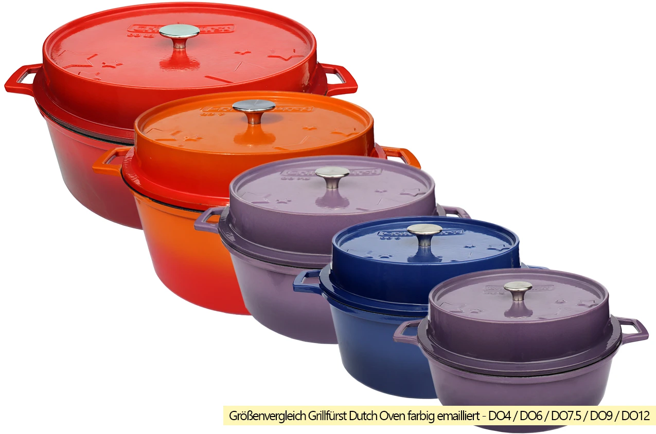 Grillfürst Emaillierter Dutch Oven Ohne Füsse DO7,5 - Lila 6 Grillfürst Emaillierter Dutch Oven Ohne Füsse DO7,5 - Lila – Bild 6