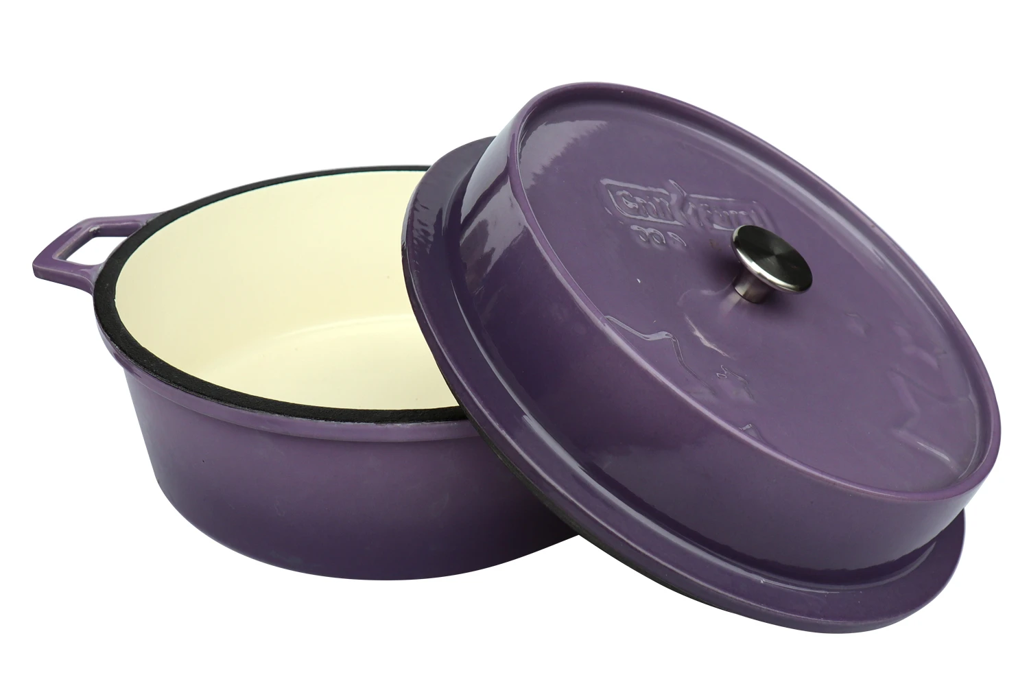 Grillfürst Emaillierter Dutch Oven Ohne Füsse DO4 - Lila 1 Grillfürst Emaillierter Dutch Oven Ohne Füsse DO4 - Lila