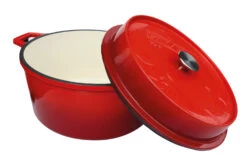 Grillfürst Emaillierter Dutch Oven Ohne Füsse DO9 - Rot