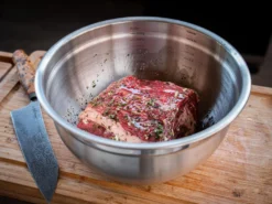 Grillfürst BBQ 3er Edelstahlschüssel Set Mit Glasdeckel -BBQ Zubehoer Verkaufsgeschäft Grillfuerst Edelstahlschuessel marinieren