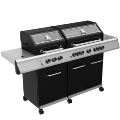 Grillfürst G750E Grill Control Edition 7-Brenner Doppelkammer - Gasgrill Mit Grill Control, Hochtemperaturbrenner, Seitenkocher, Heckbrenner Und Edelstahl Rosten -BBQ Zubehoer Verkaufsgeschäft Grillfuerst Gasgrill Premium G750E seitlich
