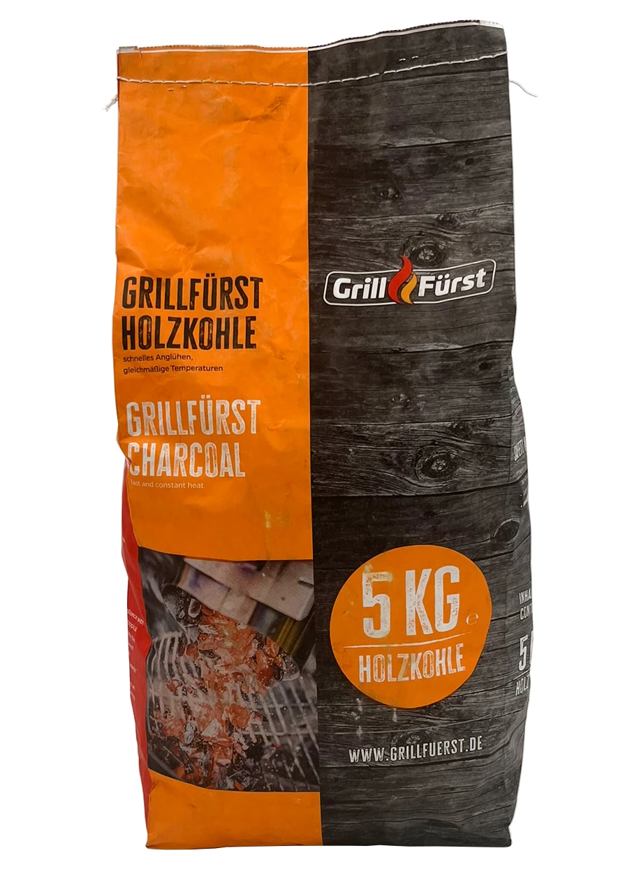 Grillfürst Holzkohle 5kg - Palette Mit 320 Kg (=64 Stk.) 1 Grillfürst Holzkohle 5kg - Palette Mit 320 Kg (=64 Stk.)