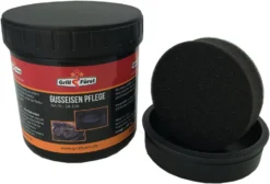 Grillfürst Kokosnuss-Pflegepaste Für Gusseisen / Dutch Oven 250ml Mit Schwamm -BBQ Zubehoer Verkaufsgeschäft Grillfuerst Pflegepaste Gusseisen Schwamm 1