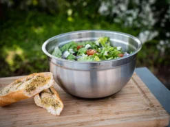 Grillfürst BBQ 3er Edelstahlschüssel Set Mit Glasdeckel -BBQ Zubehoer Verkaufsgeschäft Grillfuerst Salatschuessel Grillsalat