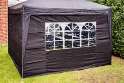 Grillfürst Seitenwände Für 3x3m Grillpavillon / Gartenpavillon / Grillzelt 4er Set - Neue Version 2.0 -BBQ Zubehoer Verkaufsgeschäft Grillfuerst Seitenwand Set Pavillon