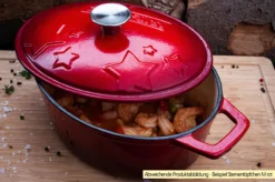 Grillfürst Dutch Oven Sternentöpfchen / Gusseisen Bräter - Emailliert - M - Orange -BBQ Zubehoer Verkaufsgeschäft Grillfuerst Sternentoepfchen M Gusseisenbraeter Beispiel 2
