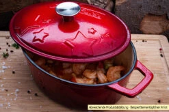 Grillfürst Dutch Oven Sternentöpfchen / Gusseisen Bräter - Emailliert - M - Lila -BBQ Zubehoer Verkaufsgeschäft Grillfuerst Sternentoepfchen M Gusseisenbraeter Beispiel