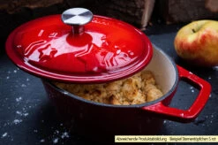 Grillfürst Dutch Oven Sternentöpfchen / Gusseisen Bräter - Emailliert - S - Orange -BBQ Zubehoer Verkaufsgeschäft Grillfuerst Sternentoepfchen S Gusseisen emailliert Beispiel 1
