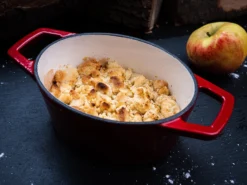 Grillfürst Dutch Oven Sternentöpfchen / Gusseisen Bräter - Emailliert - S - Rot -BBQ Zubehoer Verkaufsgeschäft Grillfuerst Sternentoepfchen S rot Apfelkuchen