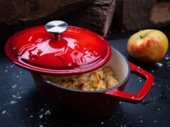 Grillfürst Dutch Oven Sternentöpfchen / Gusseisen Bräter - Emailliert - S - Rot -BBQ Zubehoer Verkaufsgeschäft Grillfuerst Sternentoepfchen S rot Gusseisen