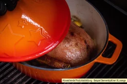 Grillfürst Dutch Oven Sternentöpfchen / Gusseisen Bräter - Emailliert - XL - Rot -BBQ Zubehoer Verkaufsgeschäft Grillfuerst Sternentoepfchen XL Guss Beispiel 1
