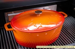 Grillfürst Dutch Oven Sternentöpfchen / Gusseisen Bräter - Emailliert - XL - Rot -BBQ Zubehoer Verkaufsgeschäft Grillfuerst Sternentoepfchen XL Gusseisenbraeter Beispiel 2