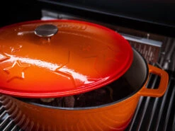 Grillfürst Dutch Oven Sternentöpfchen / Gusseisen Bräter - Emailliert - XL - Orange -BBQ Zubehoer Verkaufsgeschäft Grillfuerst Sternentoepfchen orange XL Gussbraeter