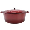Grillfürst Dutch Oven Sternentöpfchen / Gusseisen Bräter - Emailliert - XL - Rot