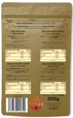 Steak Gewürz Set #2 By Klaus Grillt / 4 X 50g Beutel