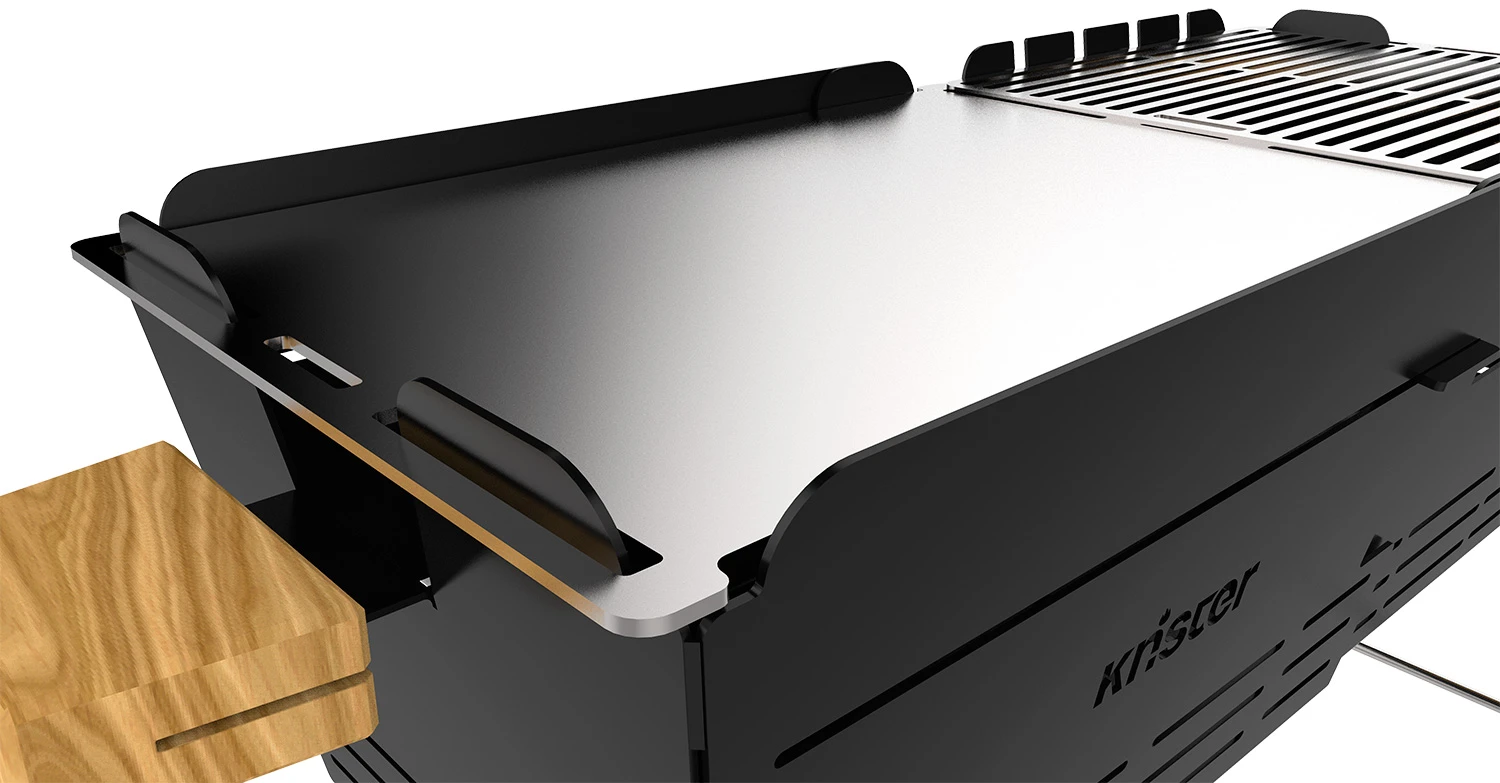 Knister Plancha / Grillplatte Edelstahl 1 Knister Plancha / Grillplatte Edelstahl