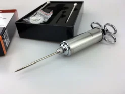 Grillfürst Profi Marinierspritze Aus Edelstahl -BBQ Zubehoer Verkaufsgeschäft Marinierspritze kurze Spitze