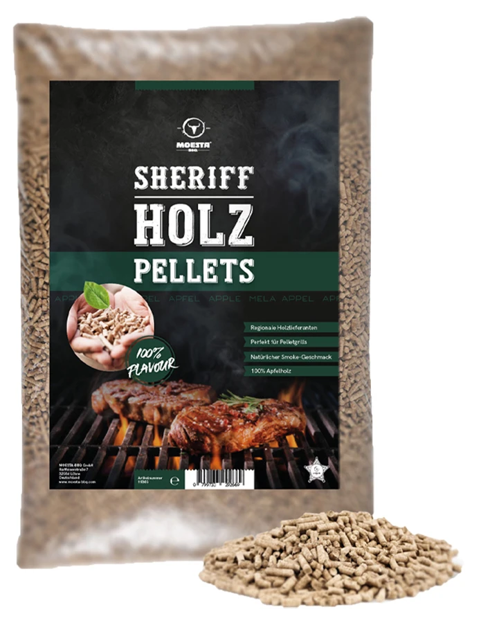 Moesta Sheriff Holz Grillpellets Apfel (5 Kg) 1 Moesta Sheriff Holz Grillpellets Apfel (5 Kg)