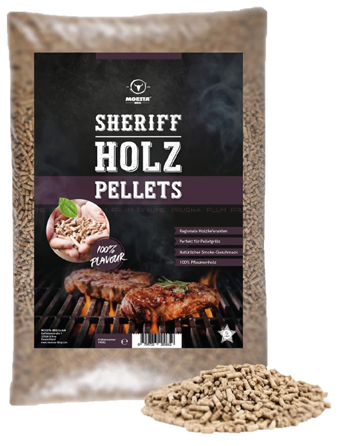 Moesta Sheriff Holz Grillpellets Pflaume (5 Kg) 1 Moesta Sheriff Holz Grillpellets Pflaume (5 Kg)